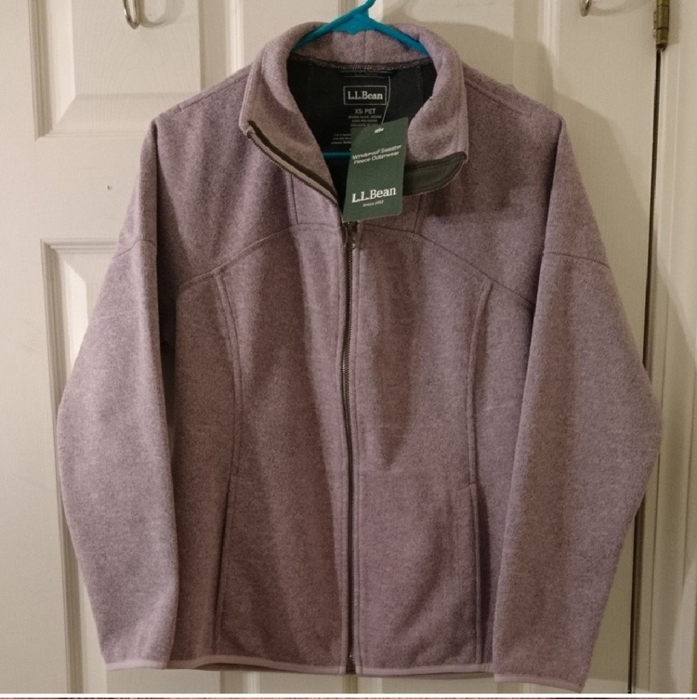 LL Bean windproof sweater fleece. NWT.